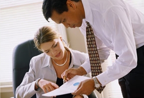 accountant and woman